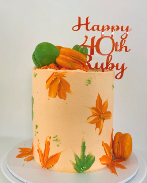 Floral Abstract Cake