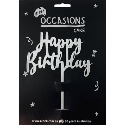 Small Silver Cake Topper